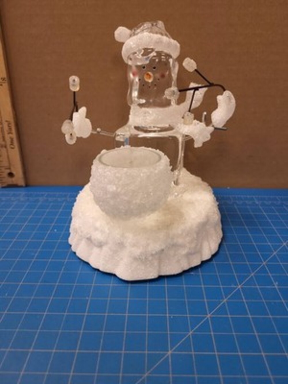 Midwest Snowman Tea Light Candle Holder Winter Holiday Decor Centerpiece